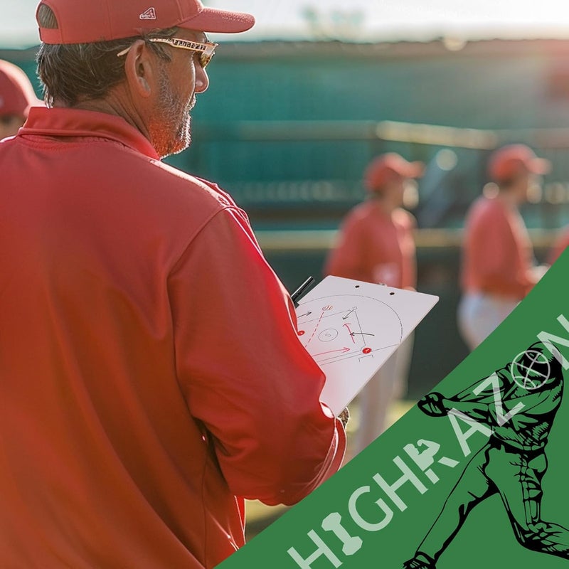 HIGHRAZON Magnetic Baseball Coach Clipboard, Dry Erase Coach Lineup Board, Premium Tactical Baseball Coaching Board with 40 Lineup Cards and Marker, Dugout Display Softball Coaching Accessories - Image 5
